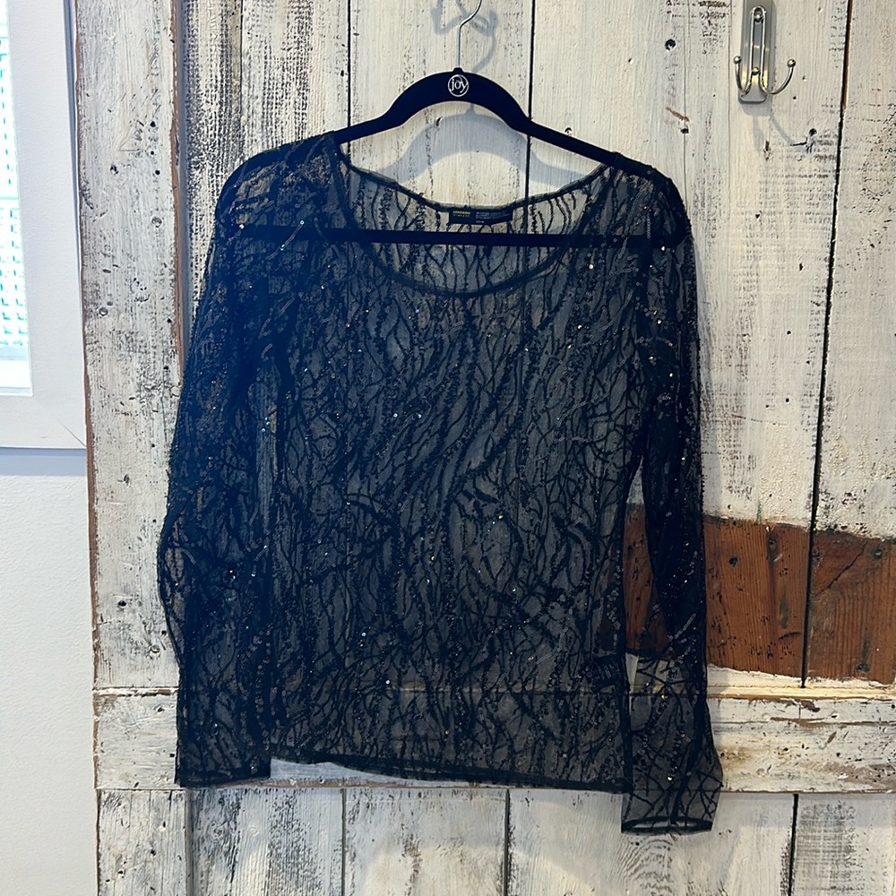 Black Sequins Top